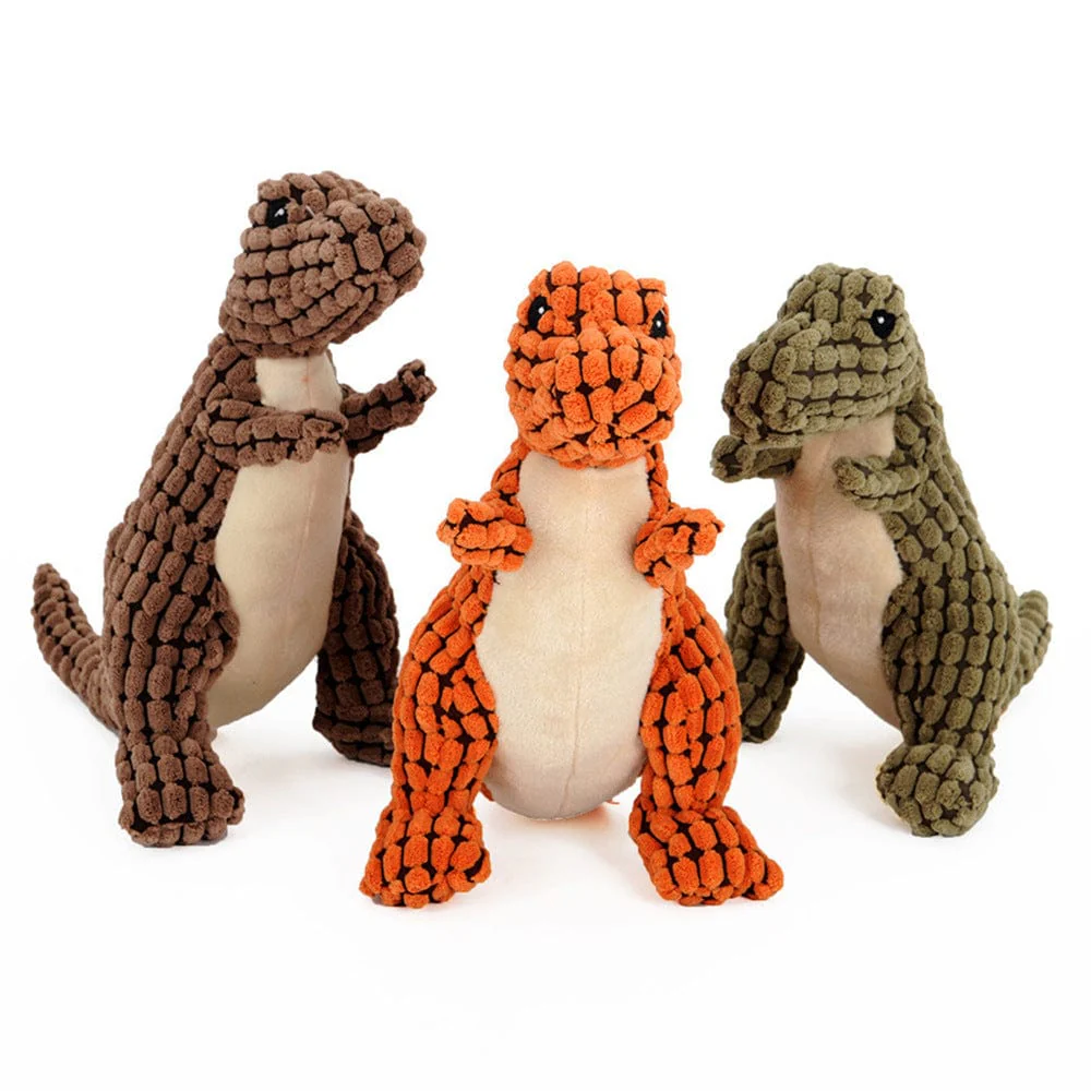 Plush Dino Dog Toy - Image 6
